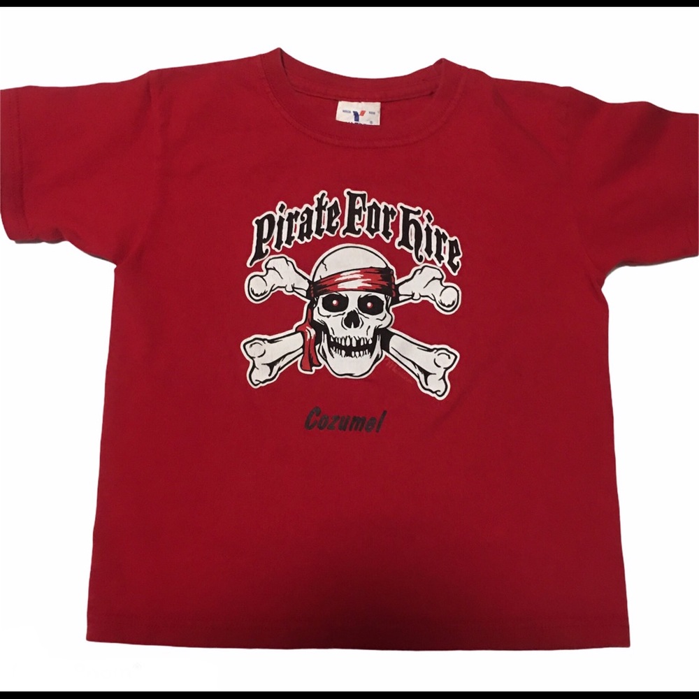 Tee shirt  SKULL CROSSBONES PIRATES FOR HIRE Yazbek Mef